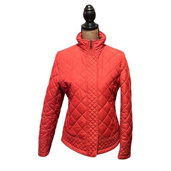 Tommy Hilfiger Jackets & Blazers - Tommy Hilfiger | Red Quilted Full Zip Collared Jacket Size Small